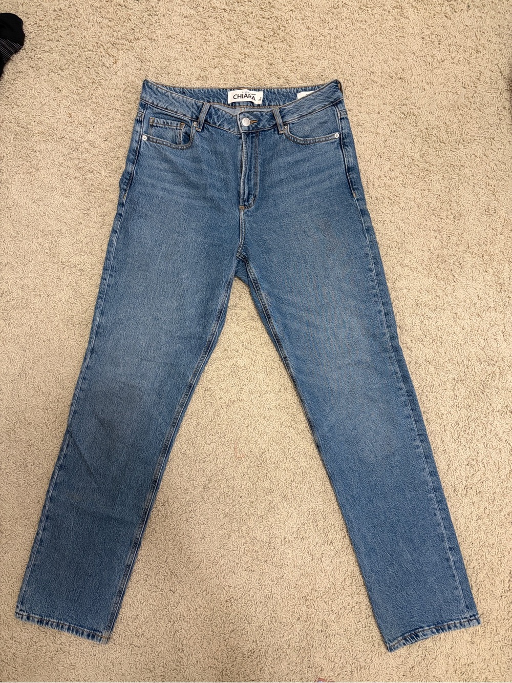 Dynamite Blue High-Waisted Straight Jeans